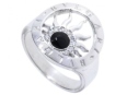 Кольцо, серебро 925, оникс,циркон 012 02 21-04387 2009 г инфо 9105w.