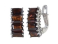 Серьги, серебро 925, гранат 003 01 21sk-00106 2010 г инфо 9951w.