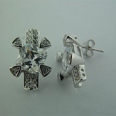 Серьги, серебро 925, циркон 001 01 21-00402 2009 г инфо 10021w.