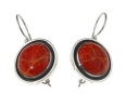 Серьги, серебро 925, коралл 010 01 21-01999 2009 г инфо 10047w.