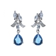 Серьги, серебро 925, кварц,циркон 012 01 21sp-00086 2010 г инфо 10115w.