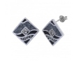 Серьги, серебро 925, кристалл Сваровски,эмаль 018 01 21spk-00191 2010 г инфо 10154w.