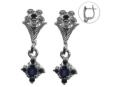 Серьги, серебро 925, сапфир 003 01 21spk2-00469 2010 г инфо 10177w.
