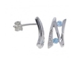 Серьги, серебро 925, топаз синт,циркон 004 01 21sk-00508 2009 г инфо 10186w.